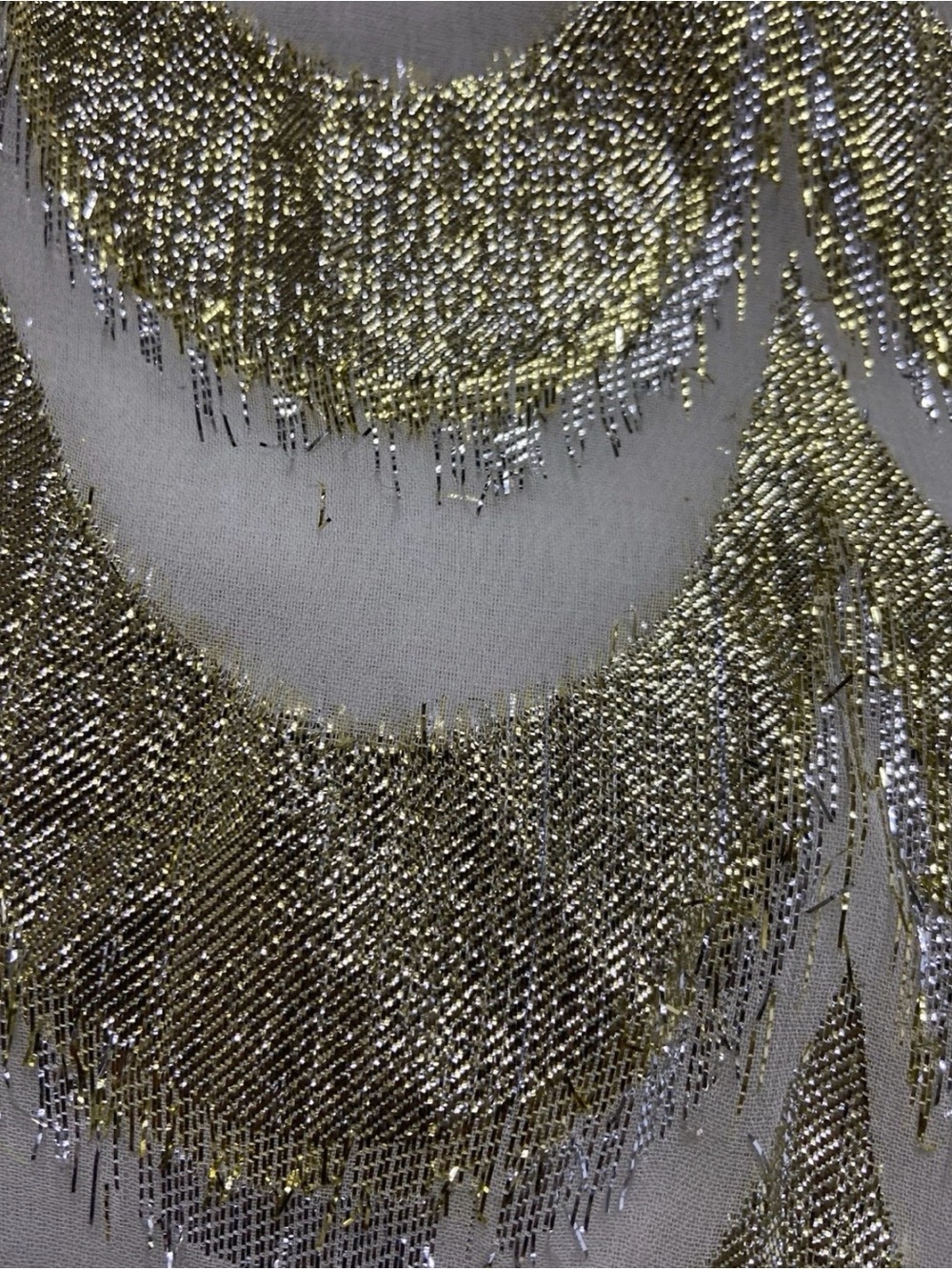 Free People Jen’s Pirate Booty Lima Metallic Mini A-line, White/Gold Glam (L) - Picture 8 of 12
